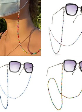 极速Spectacle Chain彩色口E罩眼镜两用挂绳金色防丢耳机口罩链眼