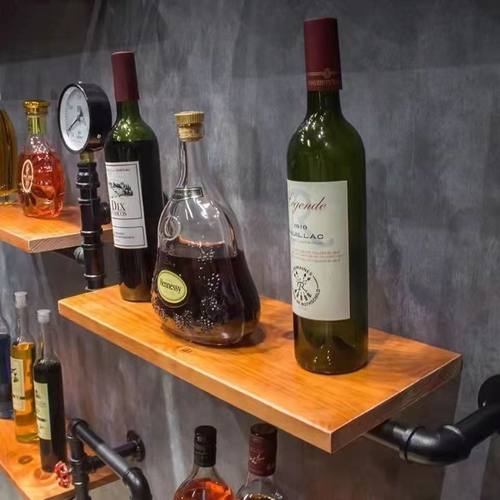 极速复古工业g风酒吧铁艺墙上置物架壁挂红酒架摆件装饰创意酒柜