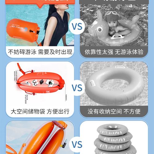 极速跟屁虫游泳专用双气囊浮具安全救生圈防溺水S神器成人户外浮