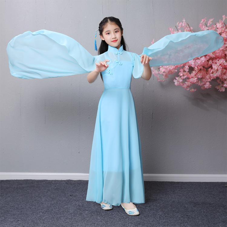 极速l主儿童礼公走裙女童舞蹈服钢服琴H古筝表演演出服舞台古典秀