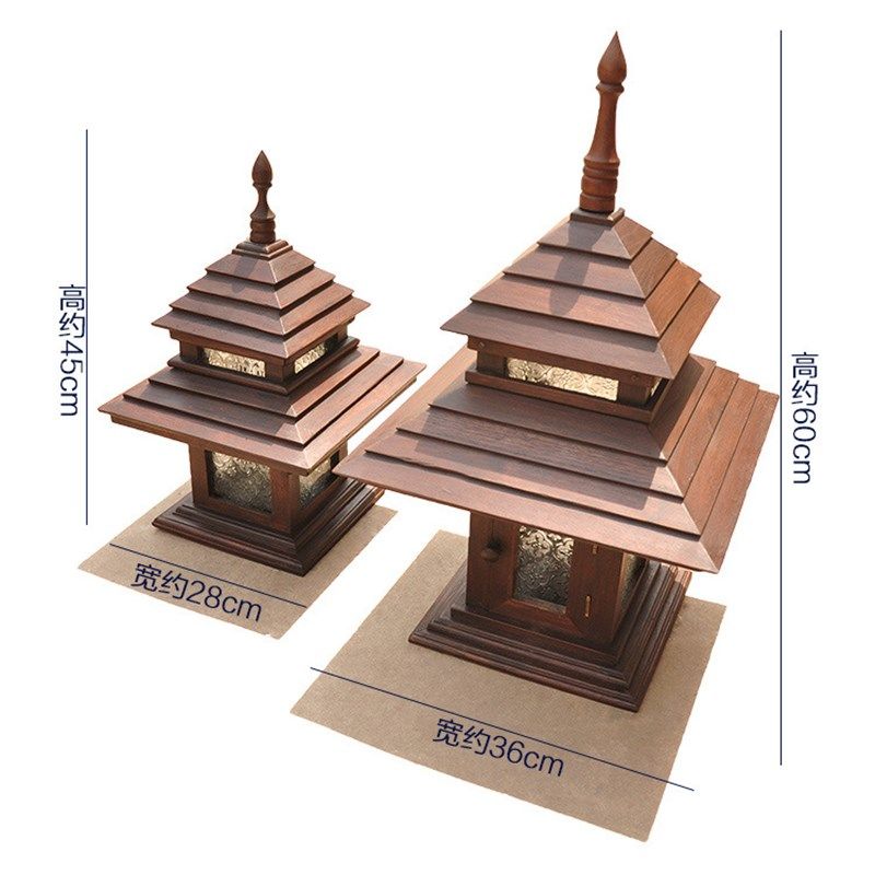 极速泰国进口特色实木p木制创意灯具塔灯东南亚风格酒店装饰台灯