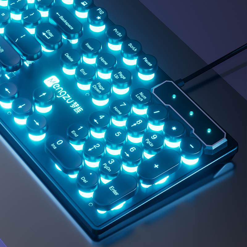 新品牧马有d线键盘鼠标套装耳机三件套键鼠电竞游戏静音非机械无