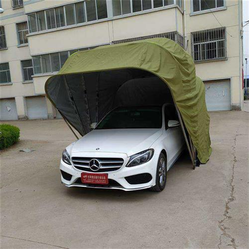 极速移动车库自动车棚停车棚家用可移动雨篷遮阳T篷半自动折叠伸