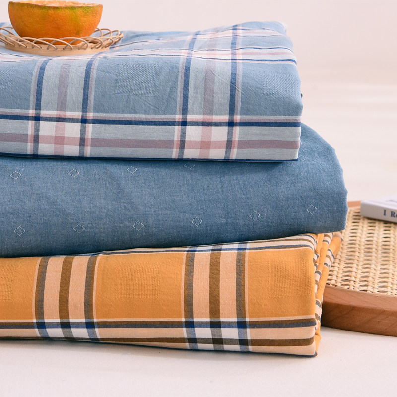 极速纯棉美式学生水洗棉单双人单C件床单条纹格子床笠可定做榻榻,床上用品,床单,淘宝优惠券,粉丝福利购,淘宝优惠卷