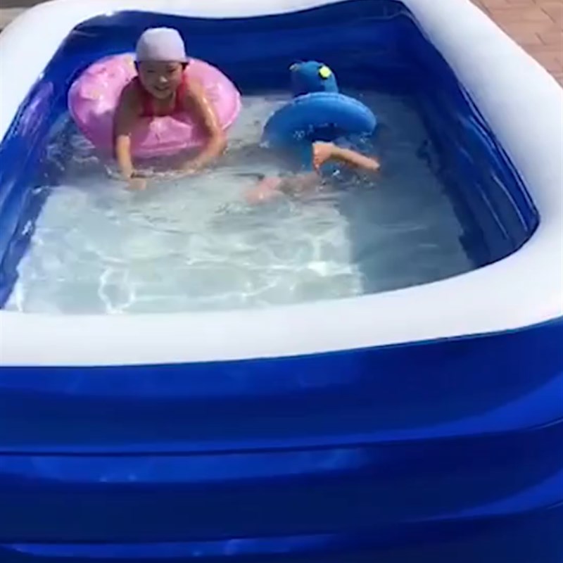 极速大型充气游泳k池户外宝宝婴儿洗澡桶折叠家用加厚儿童大人小