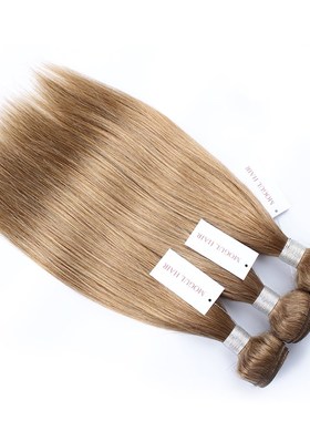 极速Color 8 Ash Blonde 3/4 Bundles Remy HumanP Hair Extensio