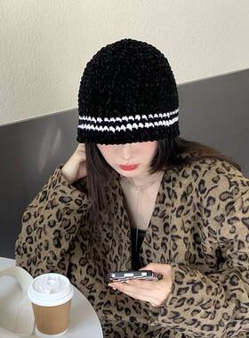 极速-Chenille hat womens autuAmn and winter wool hat ins ti