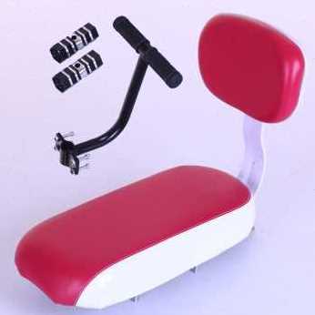 极速厂销厂促自行车后座垫带靠背自E行车儿童座椅后置扶把货架载