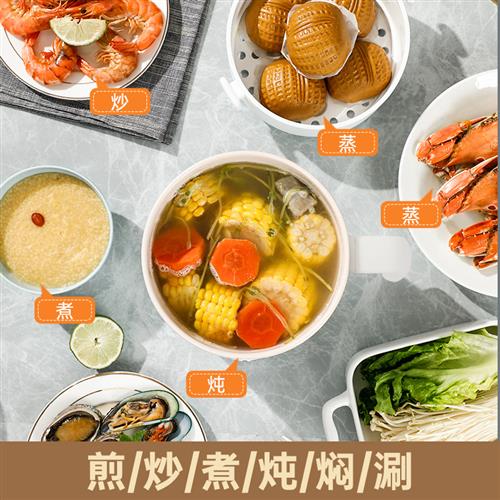 极速2023新款电蒸锅宿舍学v生快煮锅多功能家用煮面火锅小型1人2