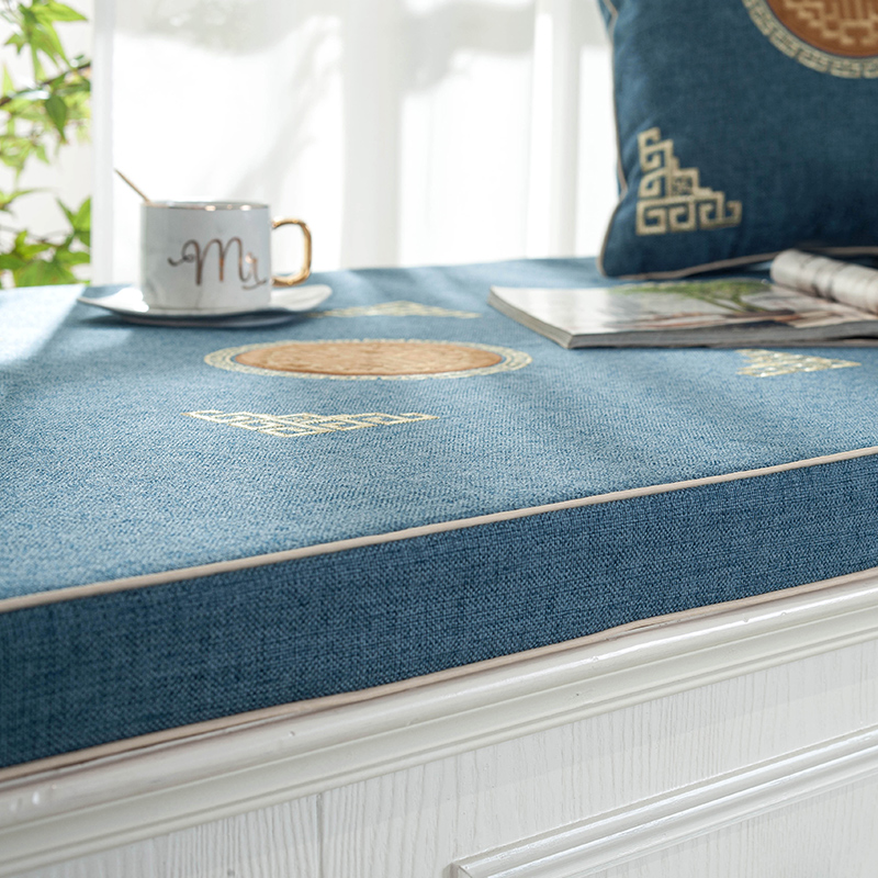 极速新中式飘窗垫窗台q四季通用垫子坐垫榻榻米卧室阳台定制可拆