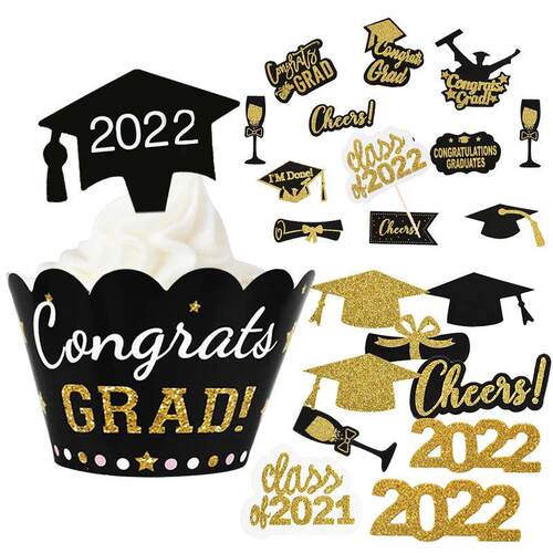 新品202c2 Graduation Party Cake Decoration Congratulation Gr