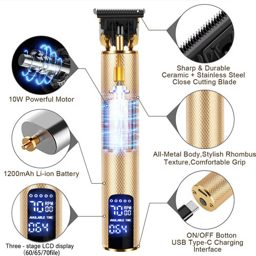 极速Hair trimmer Professional haircut hair cliRpper beard tr