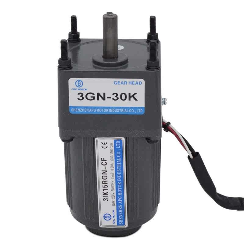 极速15W 220V交流齿轮减速电机/调速马达  定速3IKQ15RGN-C 三相