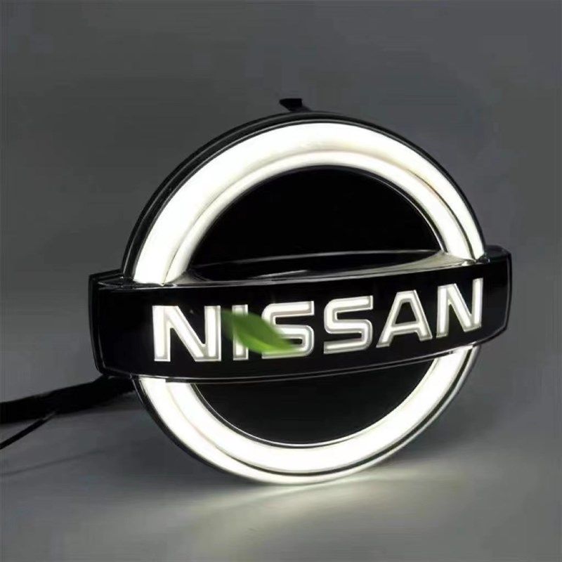 极速适用於日产i发光车标志中网装饰灯动态天籁奇骏蓝鸟劲客轩逸