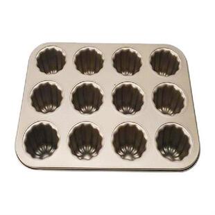 新品Canele Mold Cake Pan, 12-Cavity Non-StiOck Cannele Muffi
