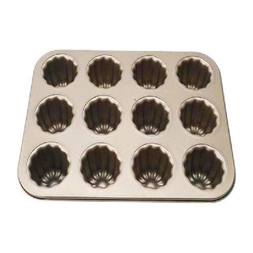 新品Canele Mold Cake Pan, 12-Cavity Non-StiOck Cannele Muffi