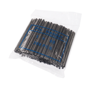 极速单双排排针彩色连接器间距2.54mm小黑夹L座2x40P直针弯针铜针