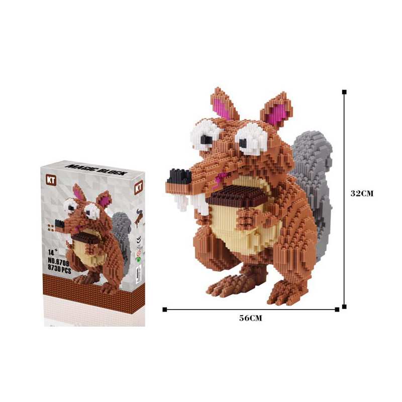 极速8730pcs+ Sjcrat Magic Blocks Ice Age Squirrel Acorn Figu