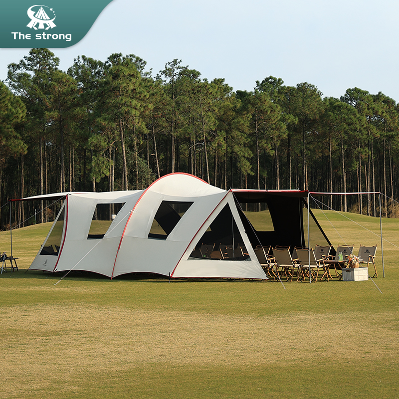 The Strong时光隧道黑胶超大天幕2025新款夏季户外露营帐篷防雨