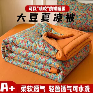 【下单立减50】可机洗繁花似锦柔软夏凉被空调被豆豆被薄款被子LJ