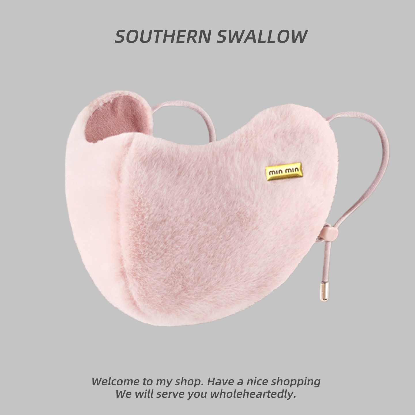 冬季仿兔绒毛保暖口罩加厚护脸