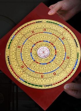 高精度专业八卦阵八宅八寸测量仪方位建房罗盘指南针纯铜质综合盘