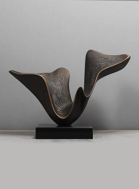 雕塑装饰品创意现代抽象艺术软装饰玻璃纤维住宅销售办公室客厅装