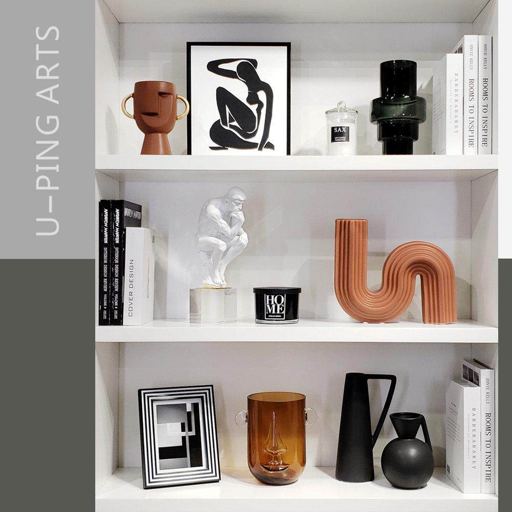 样板间家居摆饰北欧软装饰品书房书柜挂画 画相框蜡烛杯组合ZH238,家居饰品,装饰摆件,淘宝优惠券,粉丝福利购,淘宝优惠卷