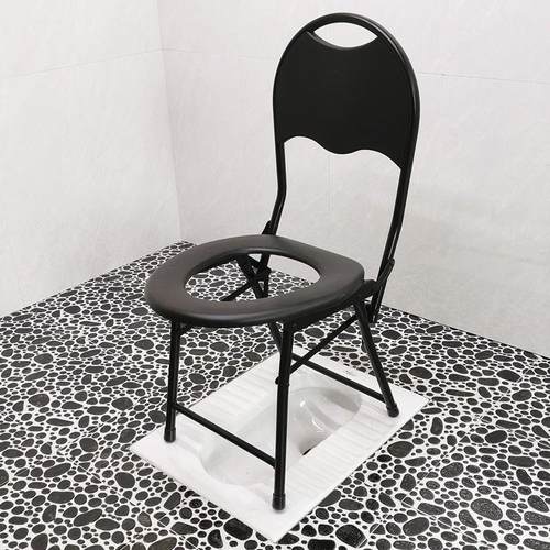 折叠坐便椅孕妇厕所凳老人家用大便椅移动马桶凳坐便器简易老年人