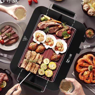 无烟电烤炉旋转烤肉扇贝生蚝烧烤架烤鸡炉烤盘烤串机多功能一体机