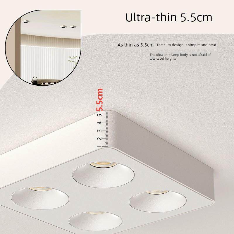 合品超薄表面安装六头大胆灯全光谱客厅无主灯防眩眼保护六孔管高