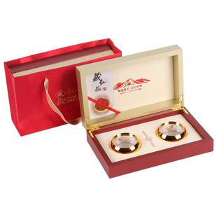 新款番红花包装盒双瓶10克装西红花礼品盒伊朗红花礼盒木盒空盒子