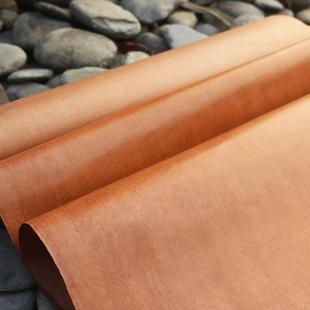 倚山人|贵州黔东南侗族侗亮布蛋清棉布草木植染薯莨染土黄宽40cm