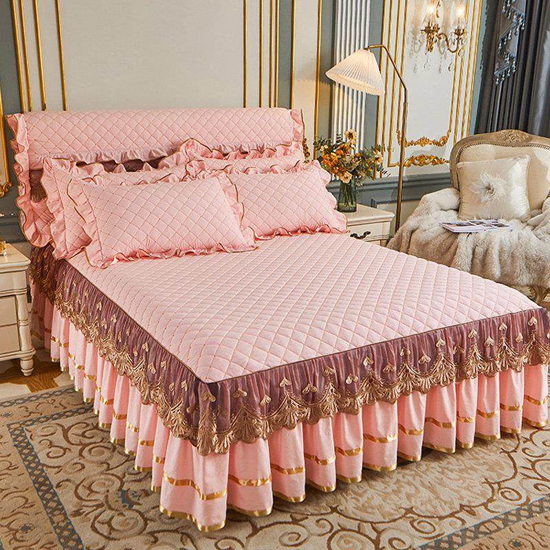 夹棉加厚水洗棉床裙单件床套罩公主风席梦思床垫防滑防尘保护套,床上用品,床裙,淘宝优惠券,粉丝福利购,淘宝优惠卷