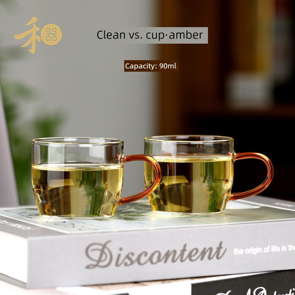 禾器晶彩清尚杯高硼硅玻璃品茗杯功夫茶具高档家用喝茶杯主人杯