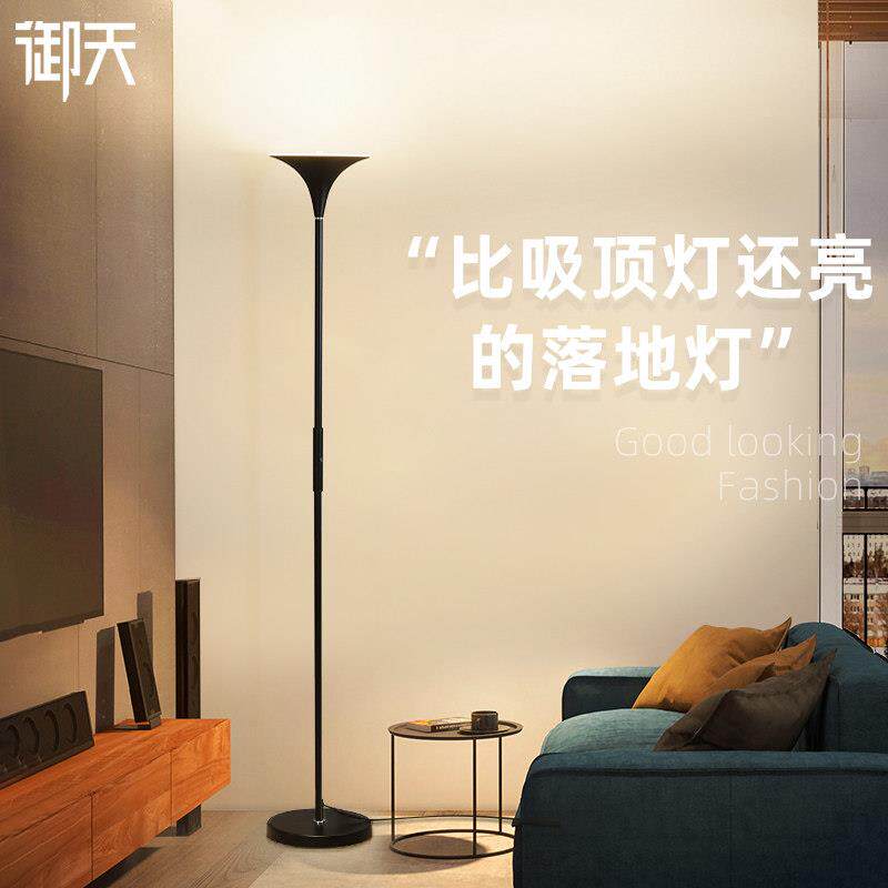 落地灯客厅简约北欧时尚创意超亮卧室床头灯轻奢风落地气氛灯led