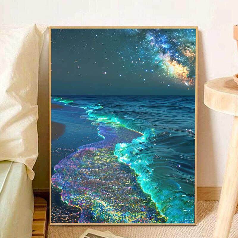 钻石画2025新蓝色海岸风景十字绣客厅小休闲贴纸充满钻石卧室高价