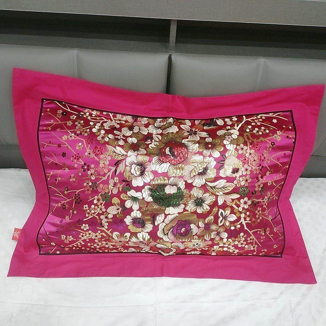 枕套一对高端丝绸婚庆枕套结婚陪嫁枕头皮单人枕套,床上用品,枕套,淘宝优惠券,粉丝福利购,淘宝优惠卷