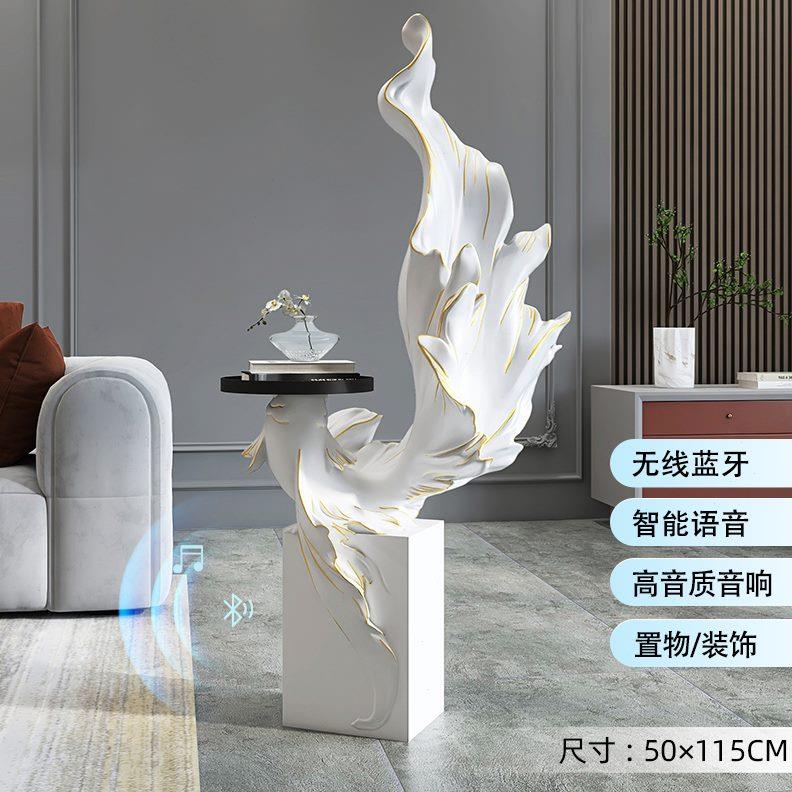 乔迁开业玄关托盘轻奢年年有鱼大气礼物旁电视柜客厅大型落地摆件