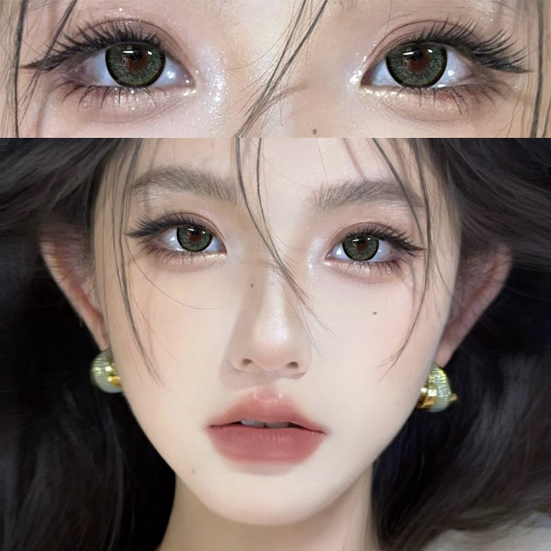 买一送一】艾魅自然舒适美瞳半年抛大直径隐形眼镜黑色官方旗舰店