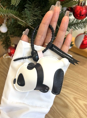 解压手工皮革树脂圣诞树挂件ins风包包挂饰情侣包挂配饰礼物潮