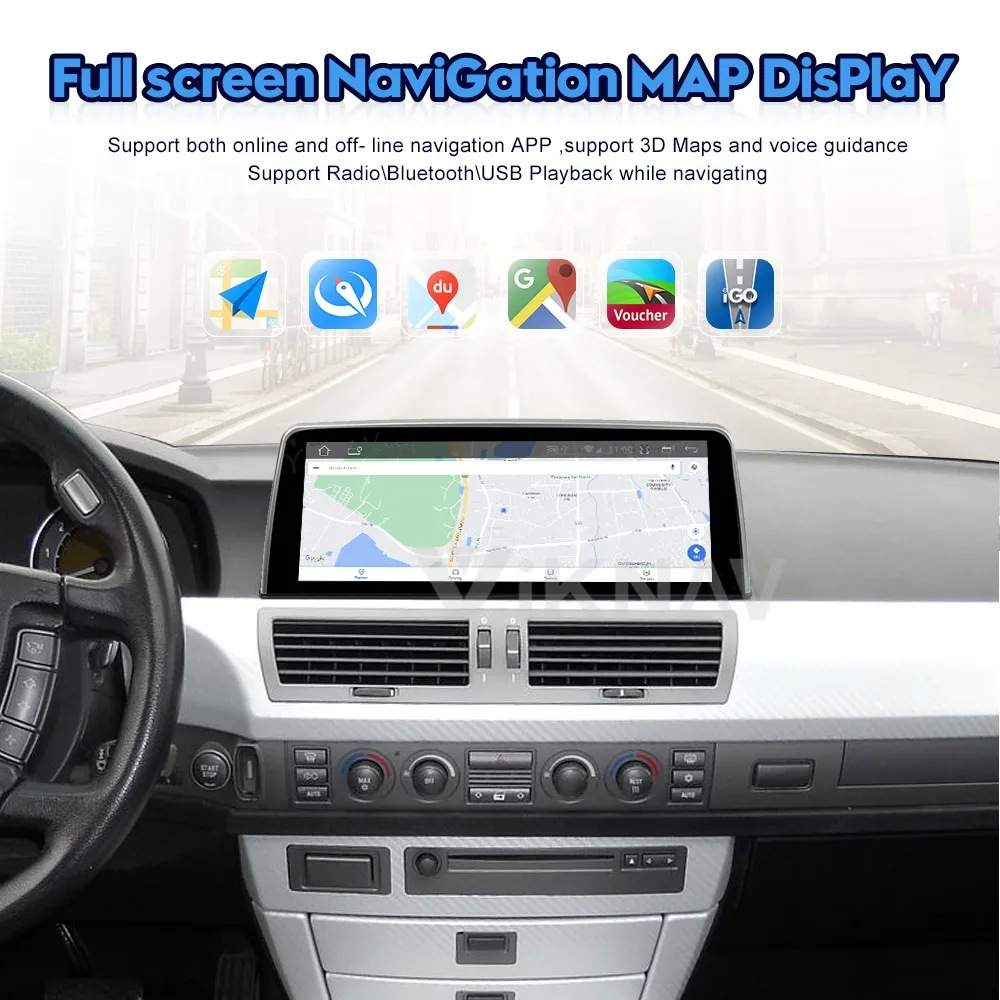 适用于宝马七系E65 E66 10.25寸改装中控导航高清显示屏carplay