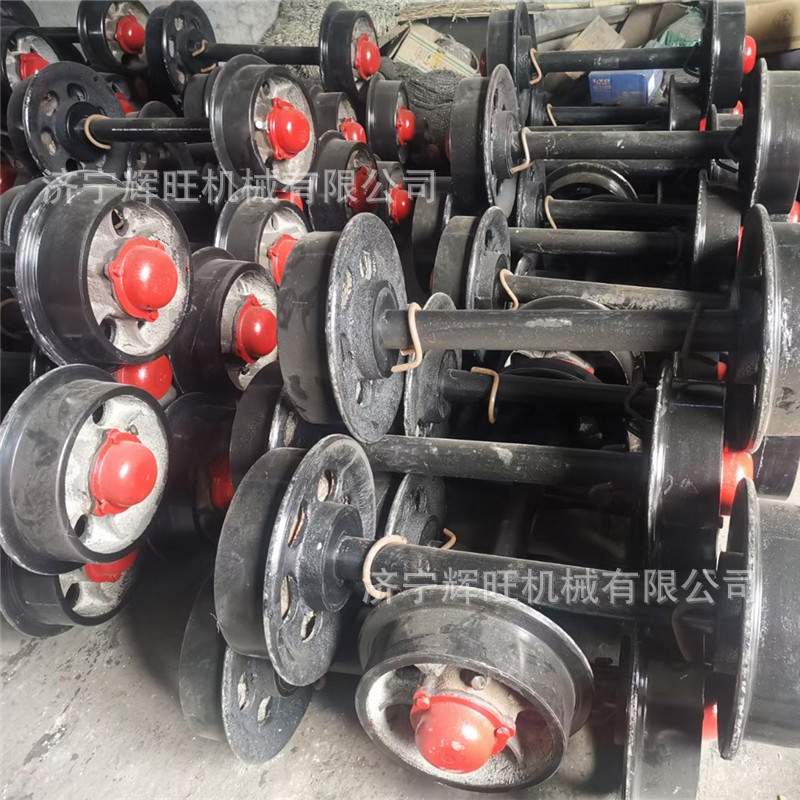 铸钢材质实心矿车轮对轨距600多种规格可选承重力强空心矿车轮对