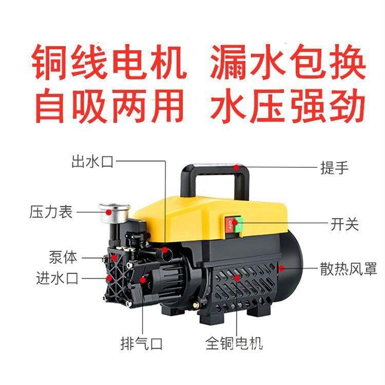 高压洗车机220V多功能清洗机水管试压泵洗车高压水枪刷车水泵