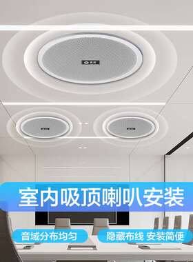 惠度（HuiDu）公共广播RS-508H专业带后盖天花喇叭会议室吸顶音响