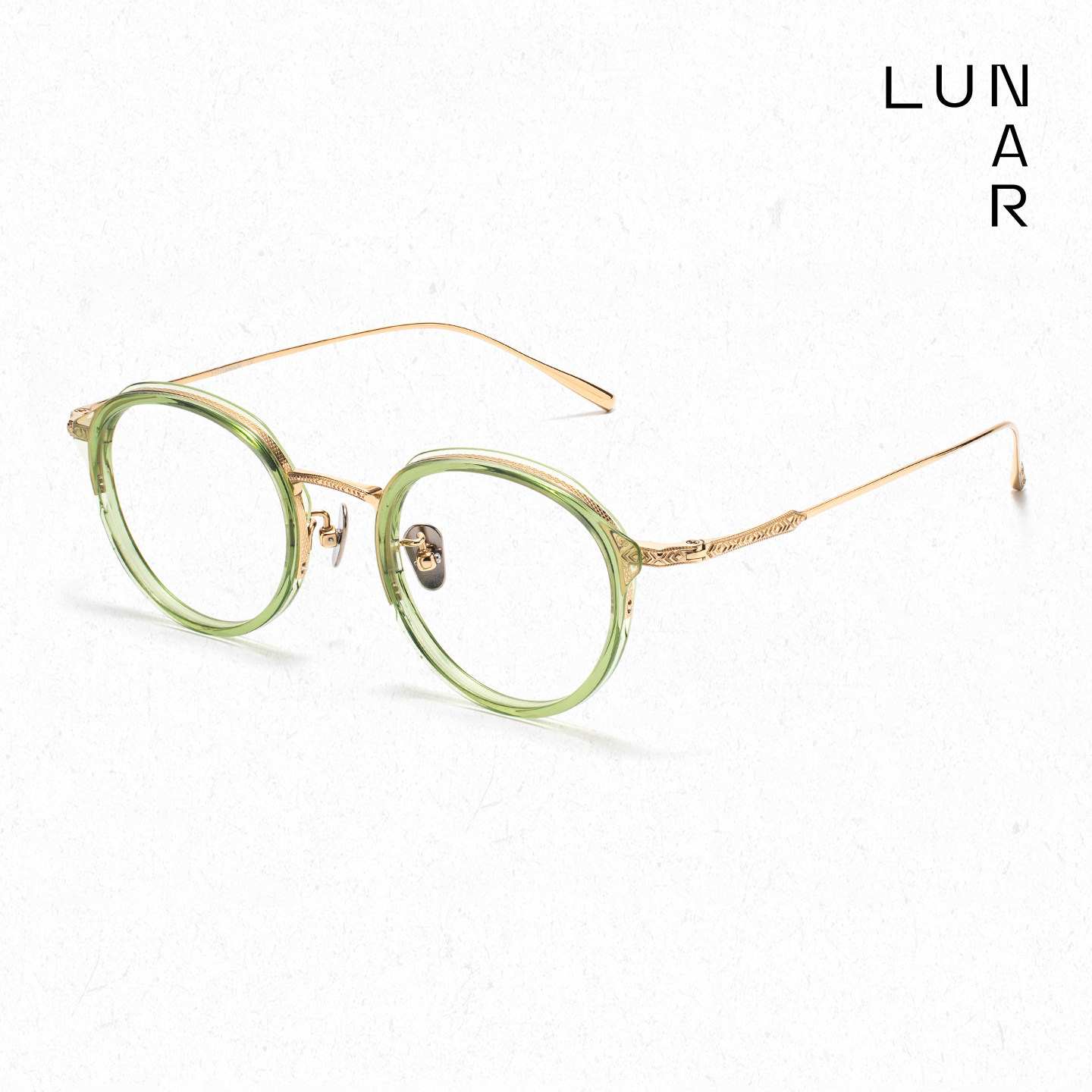 LUNAR纯钛圆框复古森系近视眼镜架女高级感日系近视度数超轻
