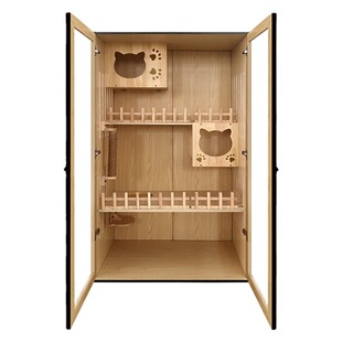 极速Big cat cage cat villa household soliLd wood large space