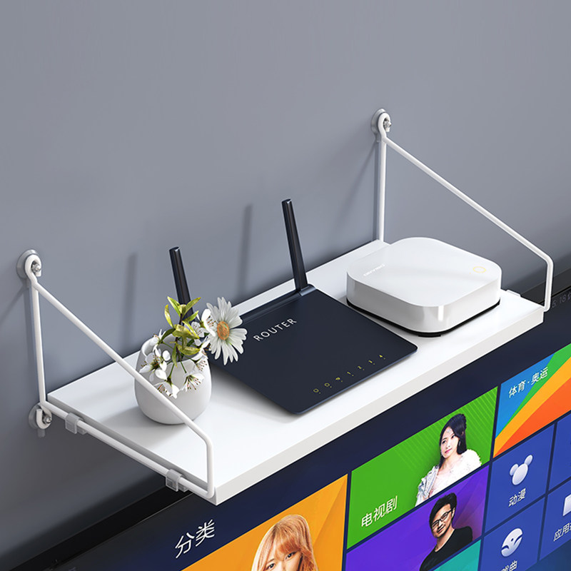 极速电视机屏幕置物架免打孔墙壁挂架挂墙支架显示器底Z座壁挂托