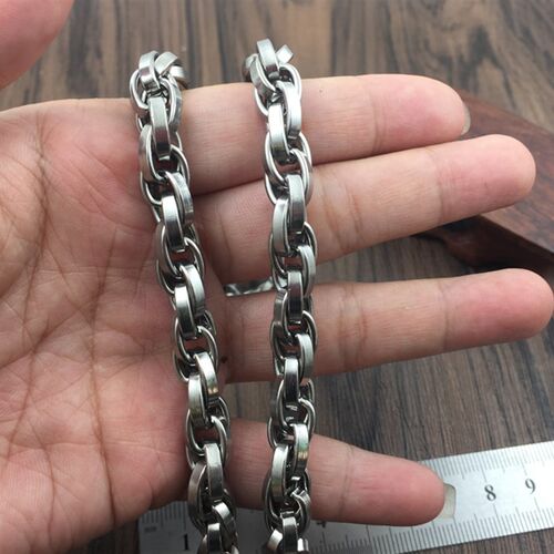 新品8mm 粗链麻花链 304不锈钢链条男士手錬项链材料WDIY手工饰品
