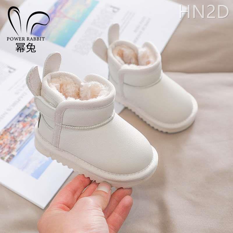 极速女宝宝雪地靴小童防水防滑软C底女童加绒男棉鞋子冬季加厚婴